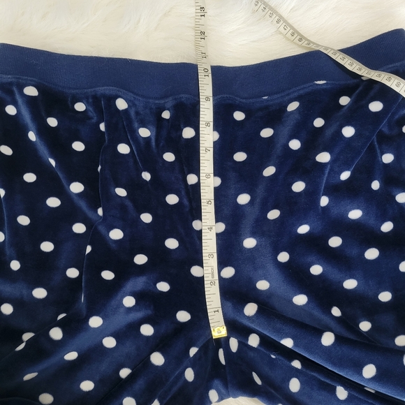 Jenni Intimates Polka Dot Velour Lounge Wear Set Hoodie & Pant Set L EUC Navy - Picture 14 of 16